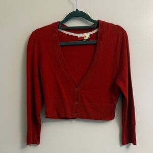 Unique Vintage Deep Red Cardigan